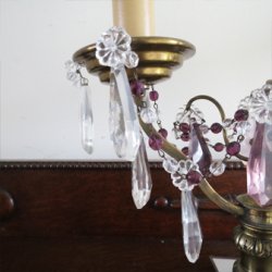 画像4: パープルの美しいガラスが目を引くテーブルランプ