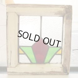 画像2: くっきりとした赤×黄×緑が印象的♪イギリスアンティークステンドグラス