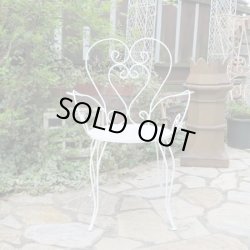 画像11: デザインが可愛い!!白いガーデンテーブル＆アーム付チェアーセット♪