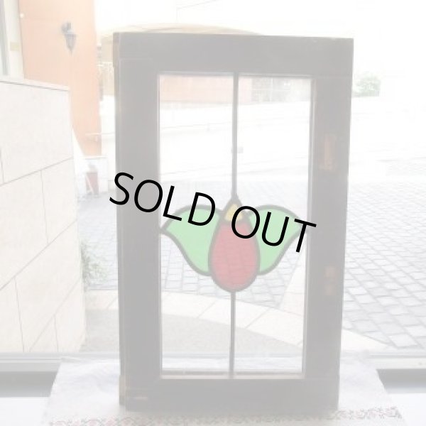 画像8: 赤と緑が鮮やかなイギリスアンティークのステンドグラス