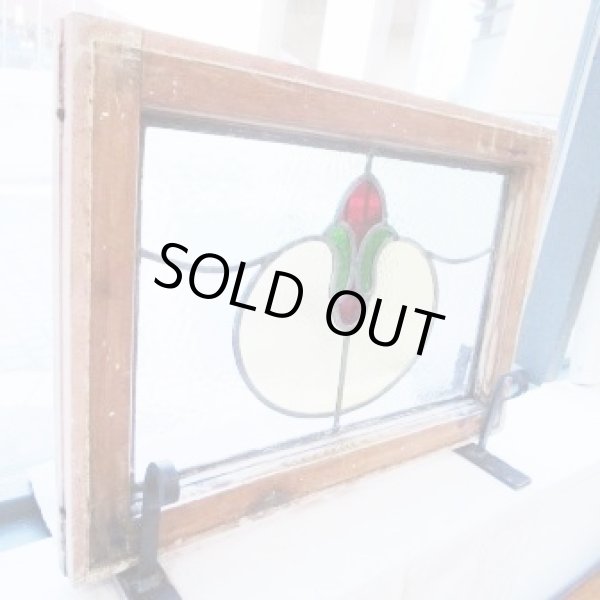 画像1: 丸みがあって可愛いデザイン　イギリスアンティークステンドグラス