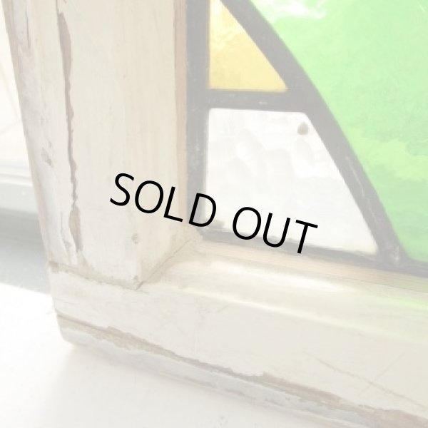 画像4: くっきりとした赤×黄×緑が印象的♪イギリスアンティークステンドグラス