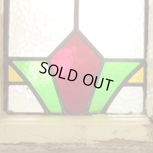 画像3: くっきりとした赤×黄×緑が印象的♪イギリスアンティークステンドグラス