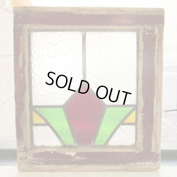 画像10: くっきりとした赤×黄×緑が印象的♪イギリスアンティークステンドグラス