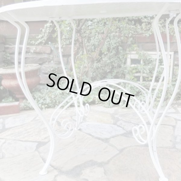 画像3: デザインが可愛い!!白いガーデンテーブル＆アーム付チェアーセット♪
